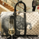 Louis Vuitton Monogram Savane Dune with Elephant Print Keepall Bag