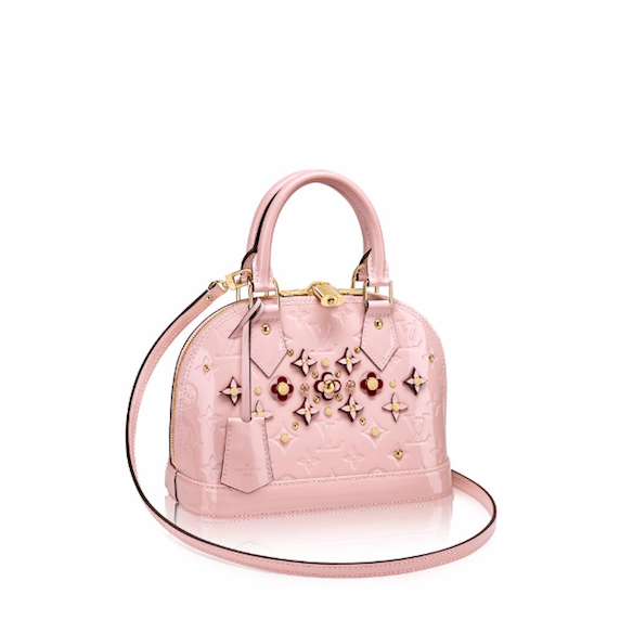 LOUIS VUITTON #39066 Alma Pink Monogram Vernis Satchel Bag – ALL