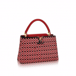 Louis Vuitton Rouge Plaited Leather Capucines PM Bag