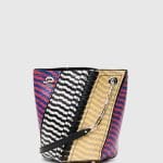 Proenza Schouler Black/Yellow/Geranium Printed Ayers Mini Hex Bucket Bag