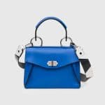 Proenza Schouler Memphis Blue/Black/White Small Hava Top Handle Bag