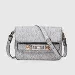 Proenza Schouler Optic White/Black Textured Leather PS11 Mini Classic Bag