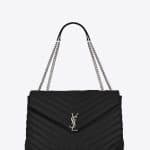 Saint Laurent Black Y Matelasse Large Monogram Envelope Satchel Bag