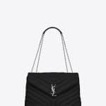 Saint Laurent Black Y Matelasse Medium Monogram Envelope Satchel Bag