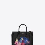 Saint Laurent Black with Multicolor Love Patchwork Baby Sac De Jour Bag