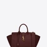 Saint Laurent Dark Red Small Downtown YSL Cabas Bag