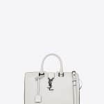 Saint Laurent Dove White/Black Small Monogram Cabas Bag