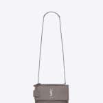 Saint Laurent Fog Crocodile Embossed Medium Sunset Monogram Bag