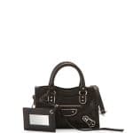 Balenciaga Black Metallic Edge Nano Classic City Bag