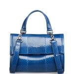 Balenciaga Blue Python Tool Small Satchel Bag