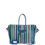 Balenciaga Blue Striped Papier B4 Zip-Around Tote Bag