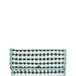 Balenciaga Blue/White/Black Bistrot Cabas Medium Woven Clutch Bag