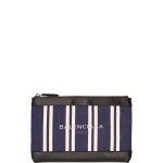 Balenciaga Blue/White/Black Striped Cabas Pouch Bag