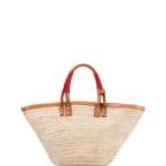 Balenciaga Neutral Bistrot Panier Medium Straw Tote Bag