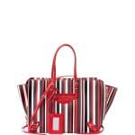 Balenciaga Red Striped Papier B4 Zip-Around Tote Bag