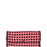 Balenciaga Red/White/Black Bistrot Cabas Medium Woven Clutch Bag