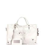 Balenciaga White Blackout City Bag