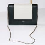Celine Black/White Frame Evening Clutch On Chain Bag