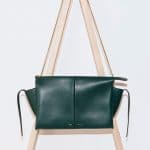 Celine Dark Green Clutch On Chain Tri-fold Shoulder Bag
