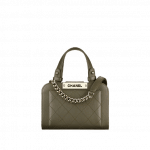 Chanel Khaki Label Click Mini Shopping Tote Bag