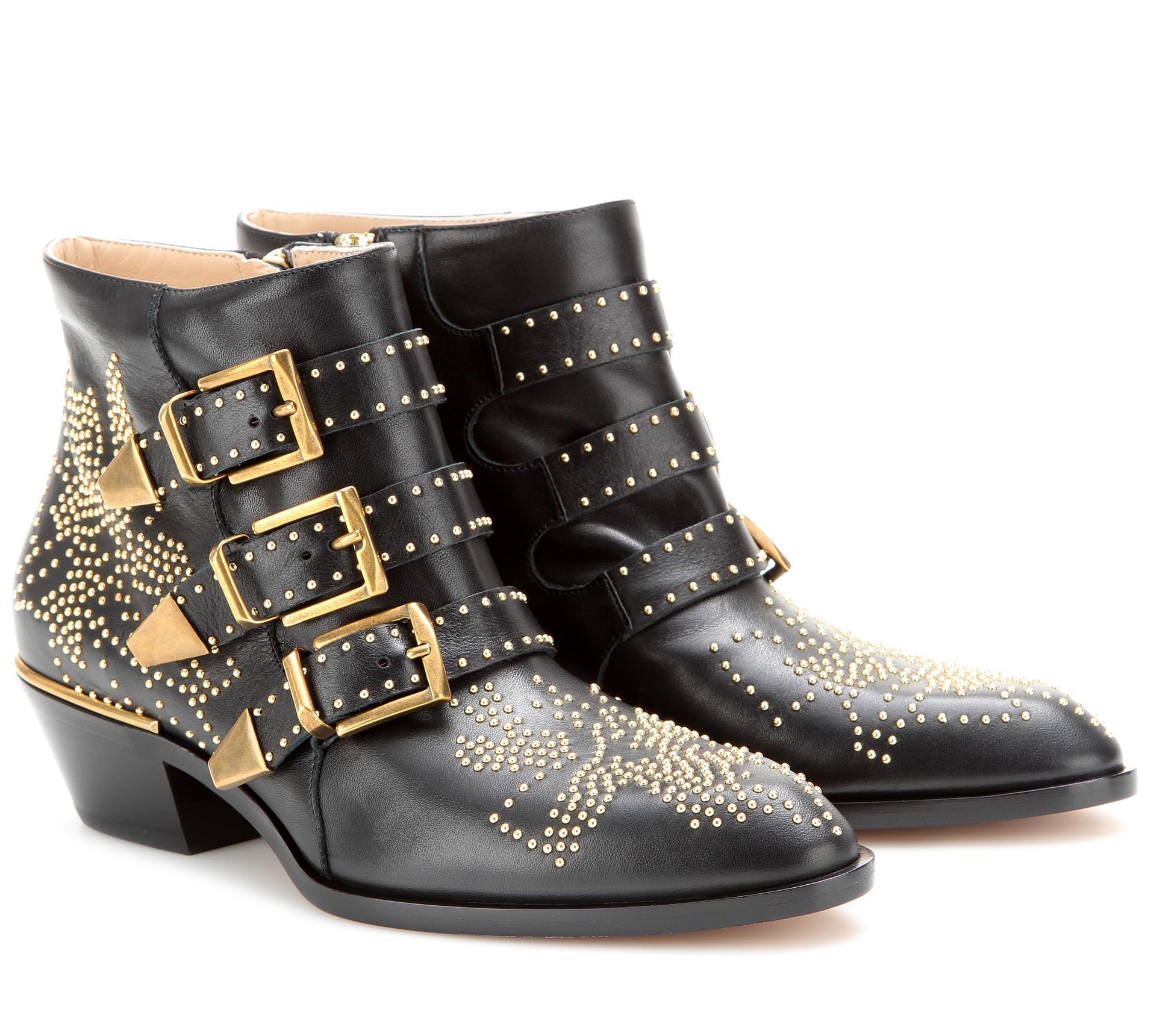 Chloe Susanna Studded Leather Ankle Boots