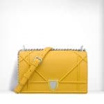 Dior Acacia Yellow Grained Calfskin Diorama Bag