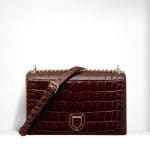 Dior Glossy Brown Alligator Diorama Bag