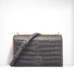 Dior Glossy Grey Alligator Diorama Bag