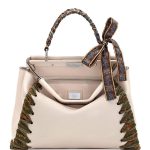 Fendi Beige Ribbon Whipstitch Medium Peekaboo Bag