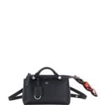 Fendi Black/Red/Bordeaux Crystal-Heart Mini By The Way Bag