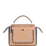 Fendi Brown/Blue Colorblock Whipstitch Medium Dotcom Bag