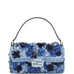 Fendi Denim Flowers Baguette Bag