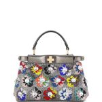 Fendi Multicolor Floral Beaded Mini Peekaboo Bag