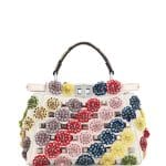 Fendi Multicolor Floral Canvas Mini Peekaboo Bag