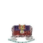 Fendi Purple/Orange/Red/Yellow Snakeskin Micro Baguette Wave Bag