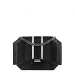 Givenchy Black Contrasted Stripes Ayers Bow-Cut Chain Wallet