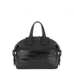 Givenchy Black Embossed Crocodile Patch Nightingale Small Bag