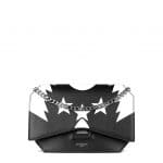 Givenchy Black/White Stars/Wings Print Bow-Cut Chain Bag