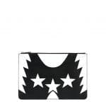 Givenchy Black/White Stars/Wings Print Pandora Flat Pouch Bag