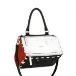 Givenchy Black/White/Red with Oversize Stitchings Pandora Medium Bag