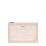 Givenchy Nude Pink Embossed Crocodile Patch Pandora Flat Pouch Bag