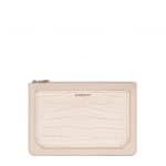 Givenchy Nude Pink Embossed Crocodile Patch Pandora Flat Pouch Bag
