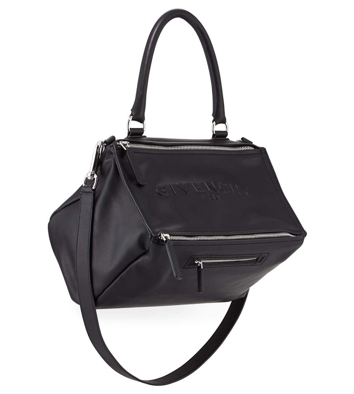 Givenchy Pandora Medium Debossed Leather Satchel Bag