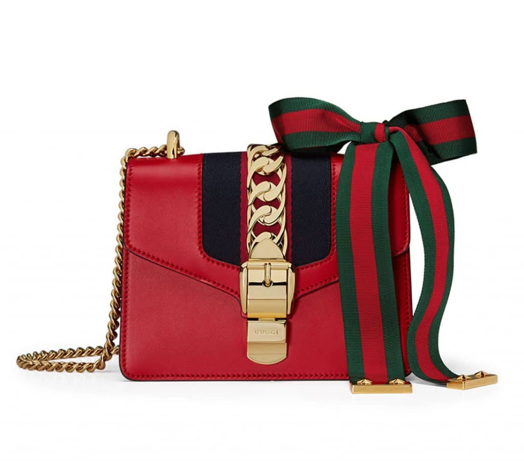 Gucci Sylvie Leather Mini Chain Shoulder Bag