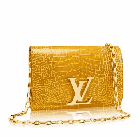 Louis Vuitton Crocodile Brillant Chain Louise GM Bag