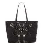 Prada Black Robot Nylon Medium Tote Bag