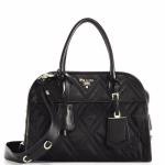 Prada Black Tessuto Impunturato Satchel Bag