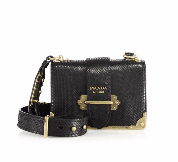 Prada Cahier Notebook Python Shoulder Bag