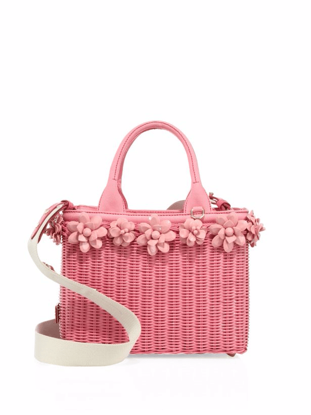 Prada Wicker Flower Handbag