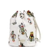 Prada White Tessuto Robot Bucket Bag